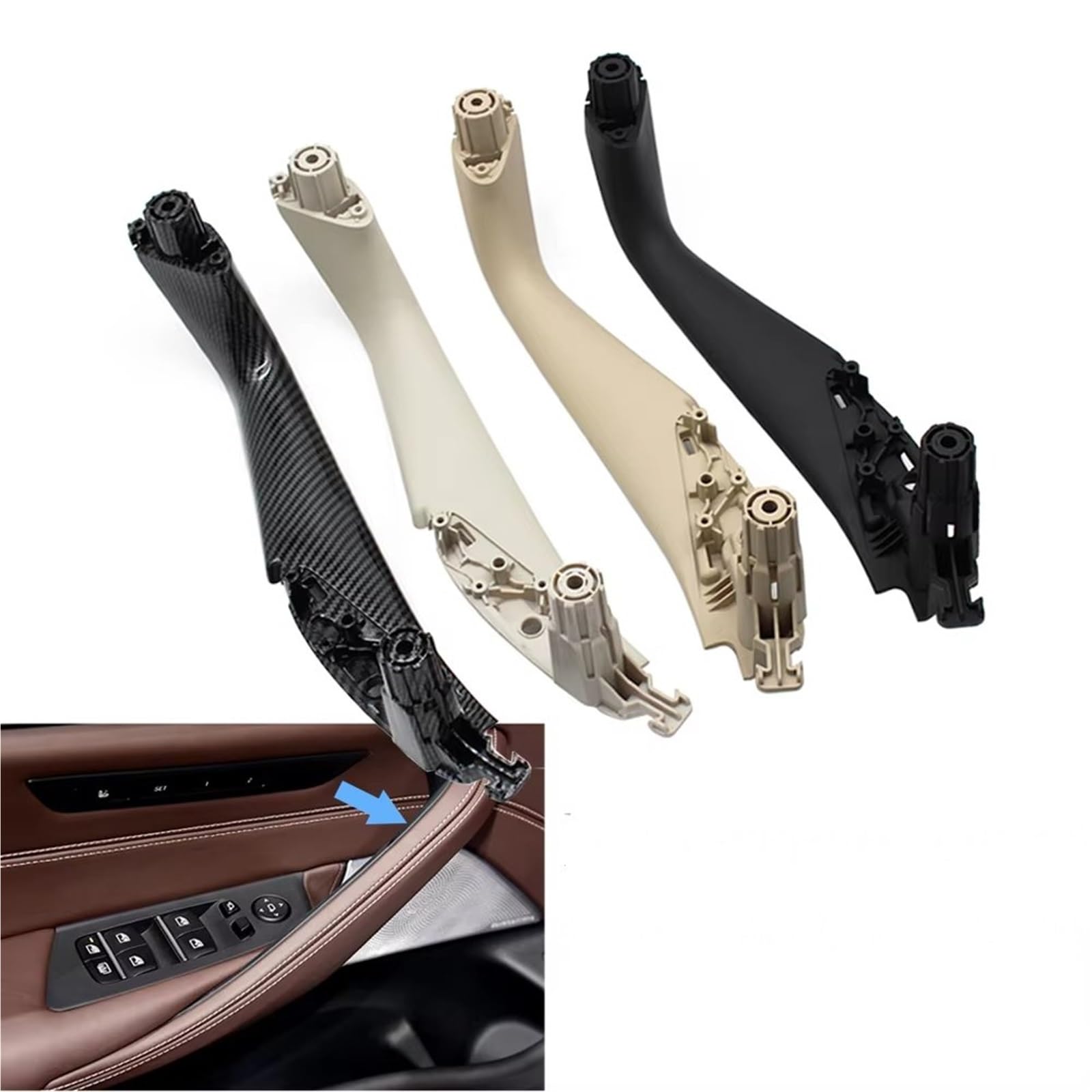 Maniglia Interna Per BMW Per Serie 5 Per M5 Per G30 Per G31 Per F90 2017-2021 Interno Anteriore Posteriore Sinistro Destro Maniglia Porta Interna Copertura Pannello Maniglia Porta Verso L'interno(Fron