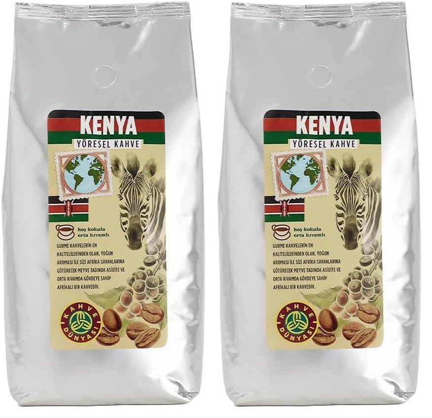 KAHVE DUNYASI Dünyası Kenya Kavrulmuş Çekirdek 1 Kg (2 paketi)
