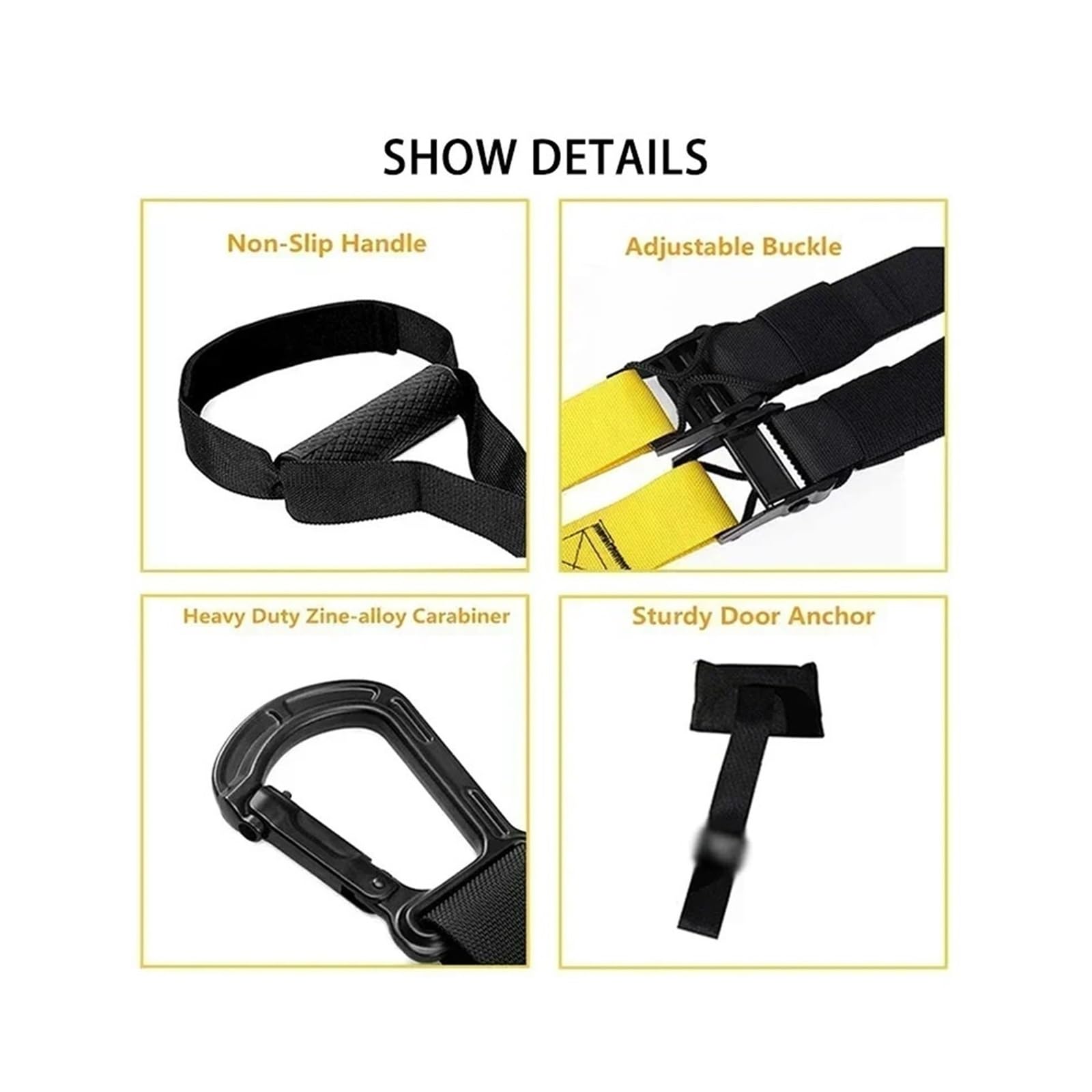 Widerstandsbänder mit Griffen P3-TRX Widerstandsgerät for Aufhängen, Yoga-Fitnessband