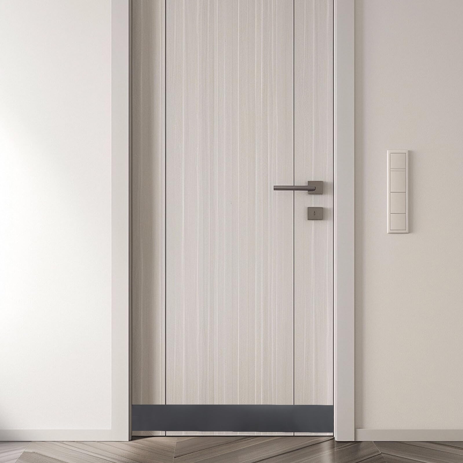 Placa de Puerta Protege contra Daños y Abolladuras de Acero Inoxidable Autoadhesiva Acabado Cepillado Adecuado para Puertas Interiores y Exteriores en