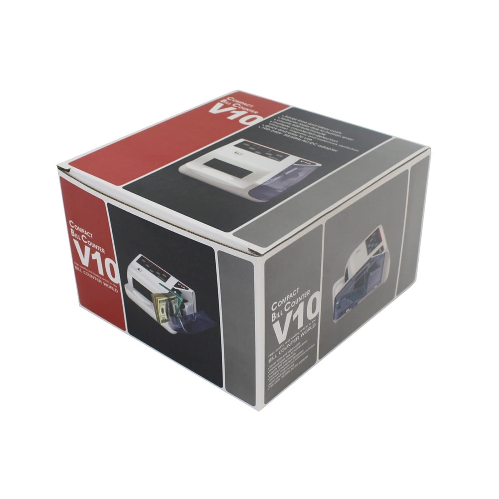 V10 portatili portatili in denaro Note euro Conteggio macchina bancenote false rilevamento contatore di denaro per le aziende