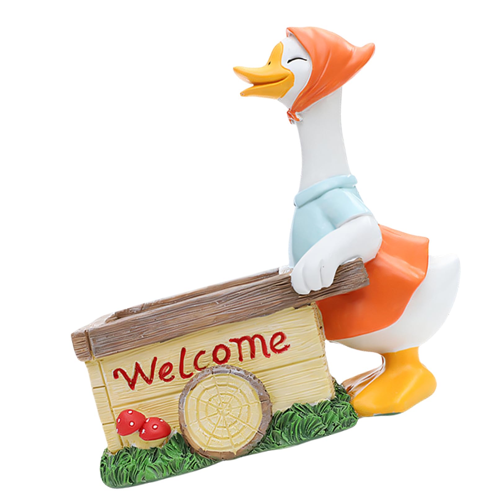 Kaeltsyn Resin Geese Shape Planter Holder Storage Bucket Personality Decoration Holder Home Decoration Decorative Indoor Planter