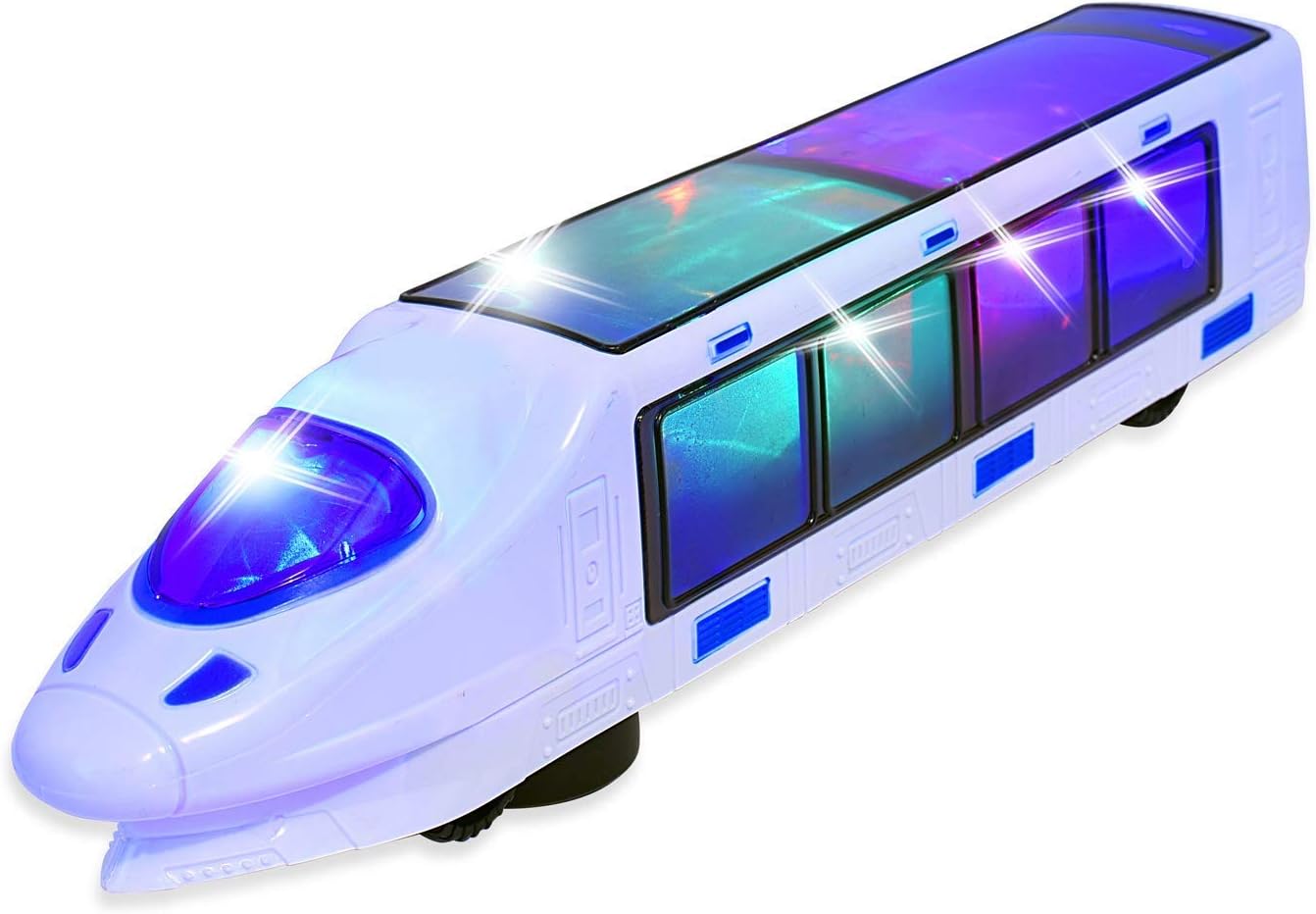 WEofferwhatYOUwant Electric Train Toy with Action Flashing Lights - Battery Powered. 3D Effect (Ages 3 yrs and up)