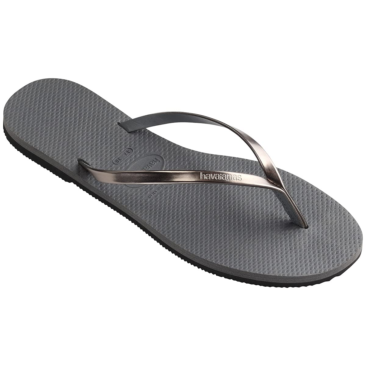Havaianas - You Metallic, Sandalias Cómodas, Elegantes y Versátiles, Tiras Finas con Acabado Metálico, Pequeño Tacón, Mujer