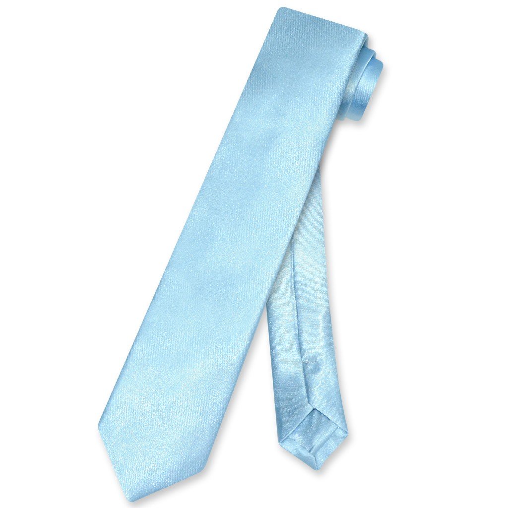 Biagio BOY'S NeckTie Solid BABY BLUE Color Youth Neck Tie
