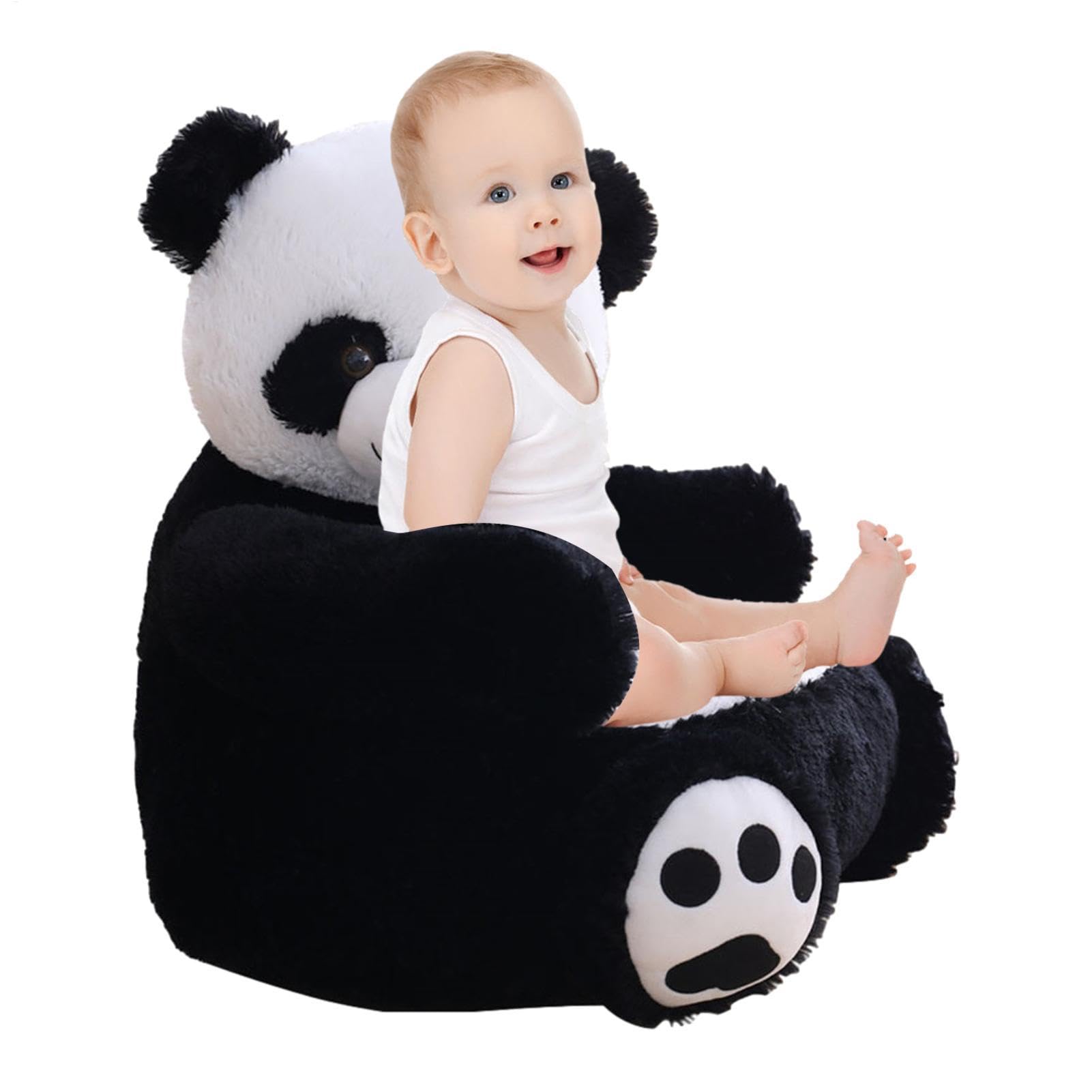 Kinder-Panda-Armlehnenstuhl – Plüsch-Panda-Sofa für Kinder, Tier-Lesestuhl | Weicher Panda-Sessel, Plüsch-Kindersofa, bequemer Armlehnenstuhl, Stützsitz für und Mädchen, Panda-Sitz für das Kind