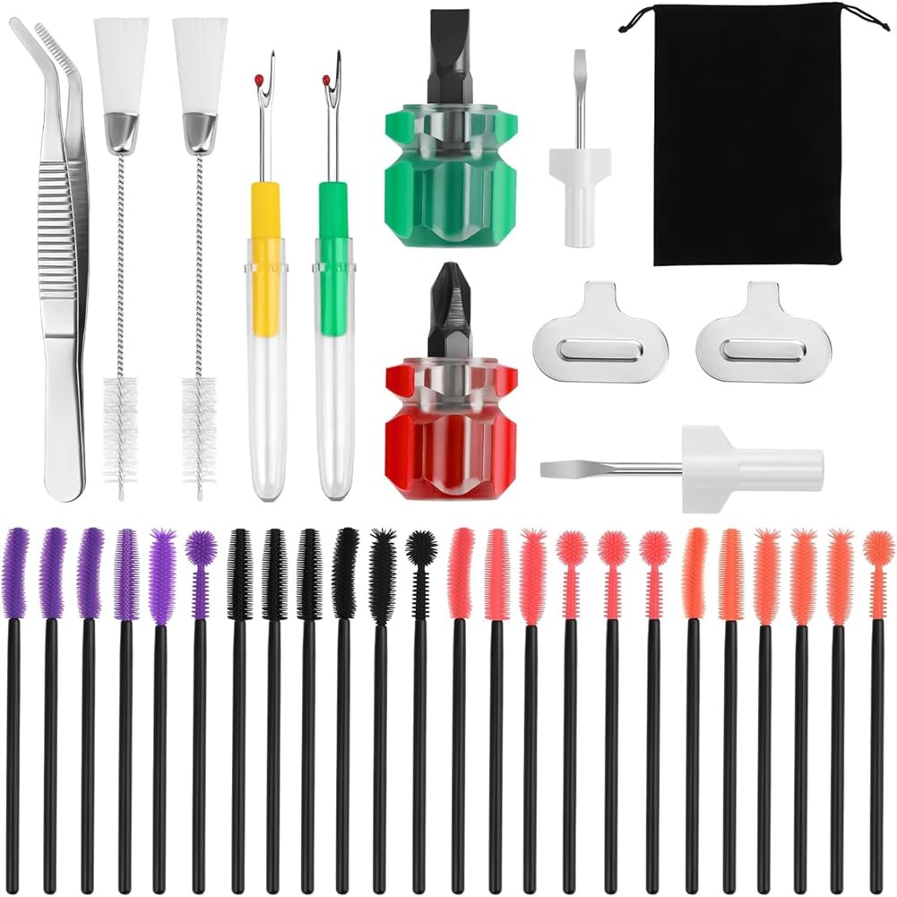 UDSKNV[KSL for Cleaning and Repair Machines Sewing Machine for Cleaning Kit 36 Pcs Sewing Machine Repair Tools Includes Silicone Brush