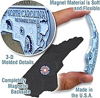 Vista 3 de Imán con diseño de mapa de estado, North Carolina