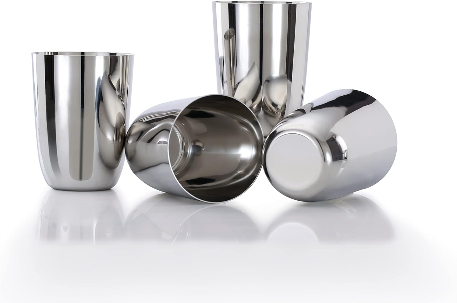 Vinod 12 OZ Premium Stainless Steel Glass, Set of 12 Water Drinking Cups, Premium Metal Cups, Drinking Wine Glasses for Milk, Juice, Beer, Whisky, Alcohol, 12 OZ Cups