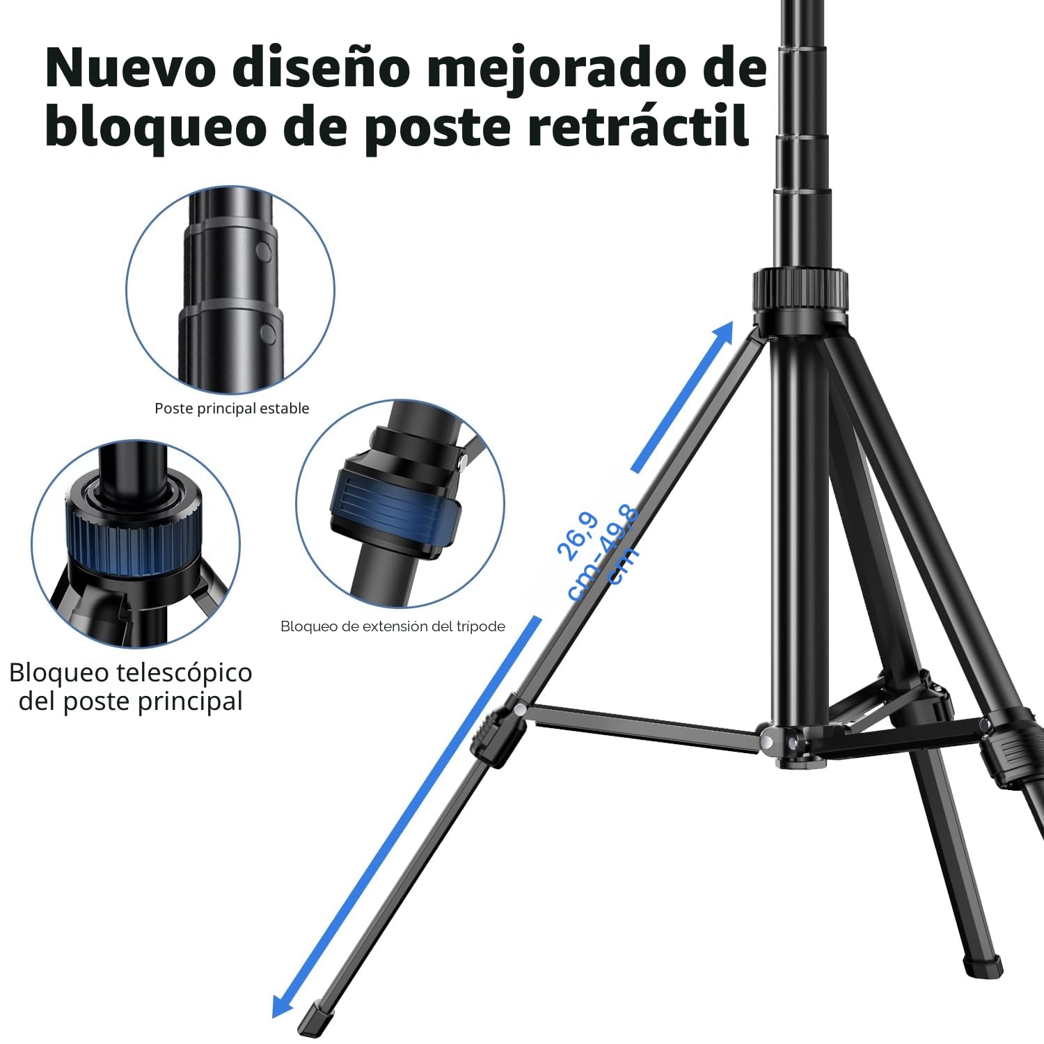 yAyusi Trípode de Seguimiento Facial Automático con Luz, 360° Rotación 180CM Palo Selfie Trípode para Teléfono con Remoto, Soporte para Cámara de Teléfono con Sensor de Movimiento para Vlog/Vídeo