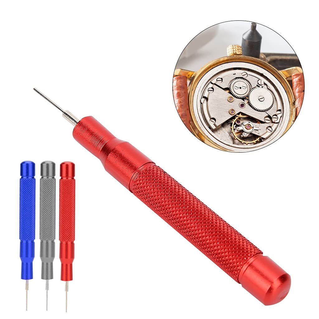 Uhrenarmband-Verbindungsstift-Entferner, Uhrenarmband-Stifttreiber, 0,7/0,8/0,9 mm, Uhrmacherwerkzeug, Ersatzteile (Rosso)