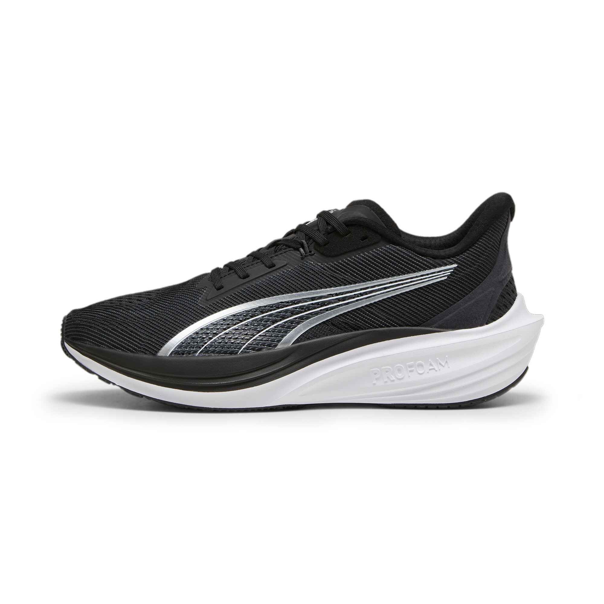 Puma Unisex Adults Darter PRO Road Running Shoe, Puma Black-Puma White, 45 EU