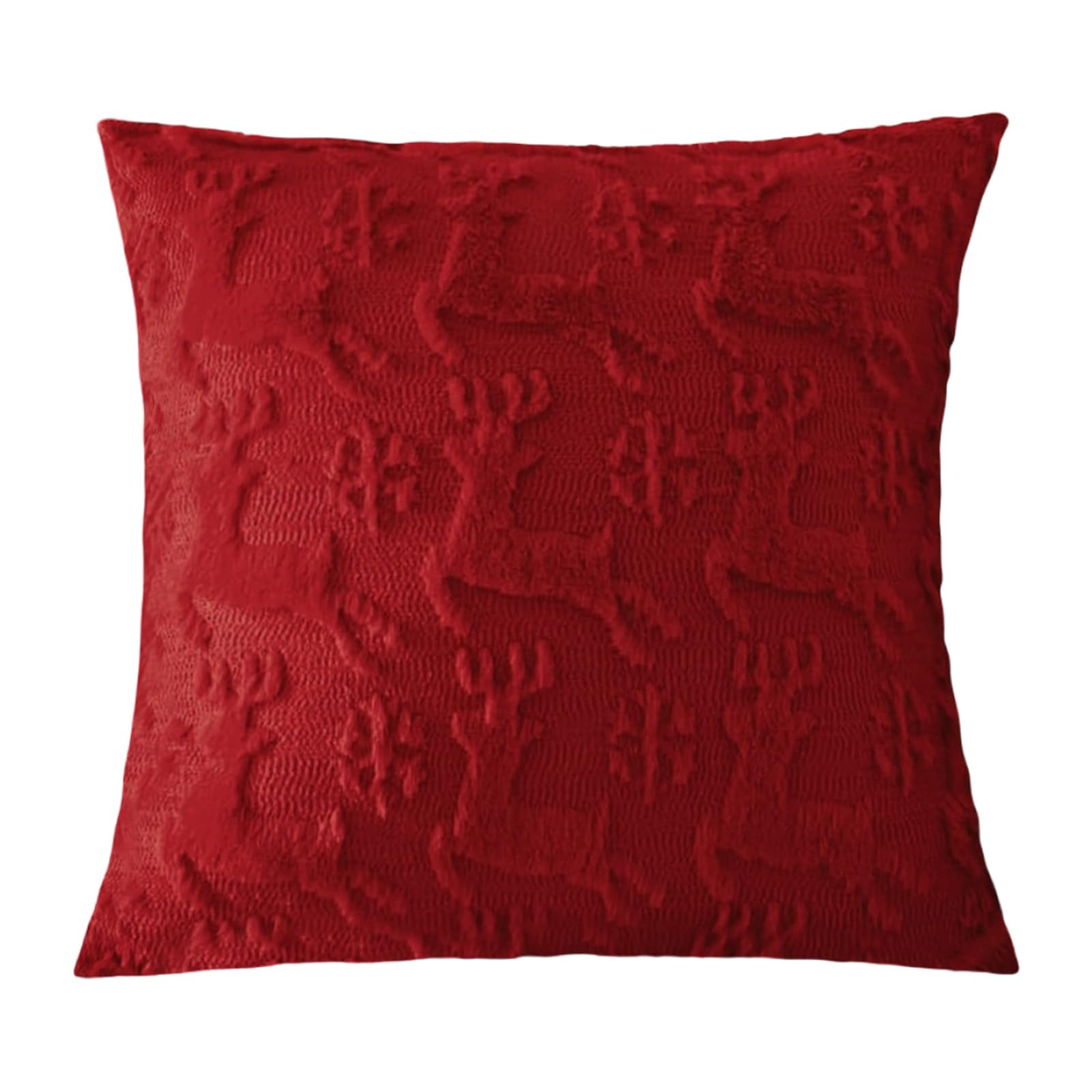 Qusinfc Celebration Themed Polyester Pillowcase Machine Washable Decorative Cover for Sofa Couch Seasonal Designs Christmas Themed Cushion Cover