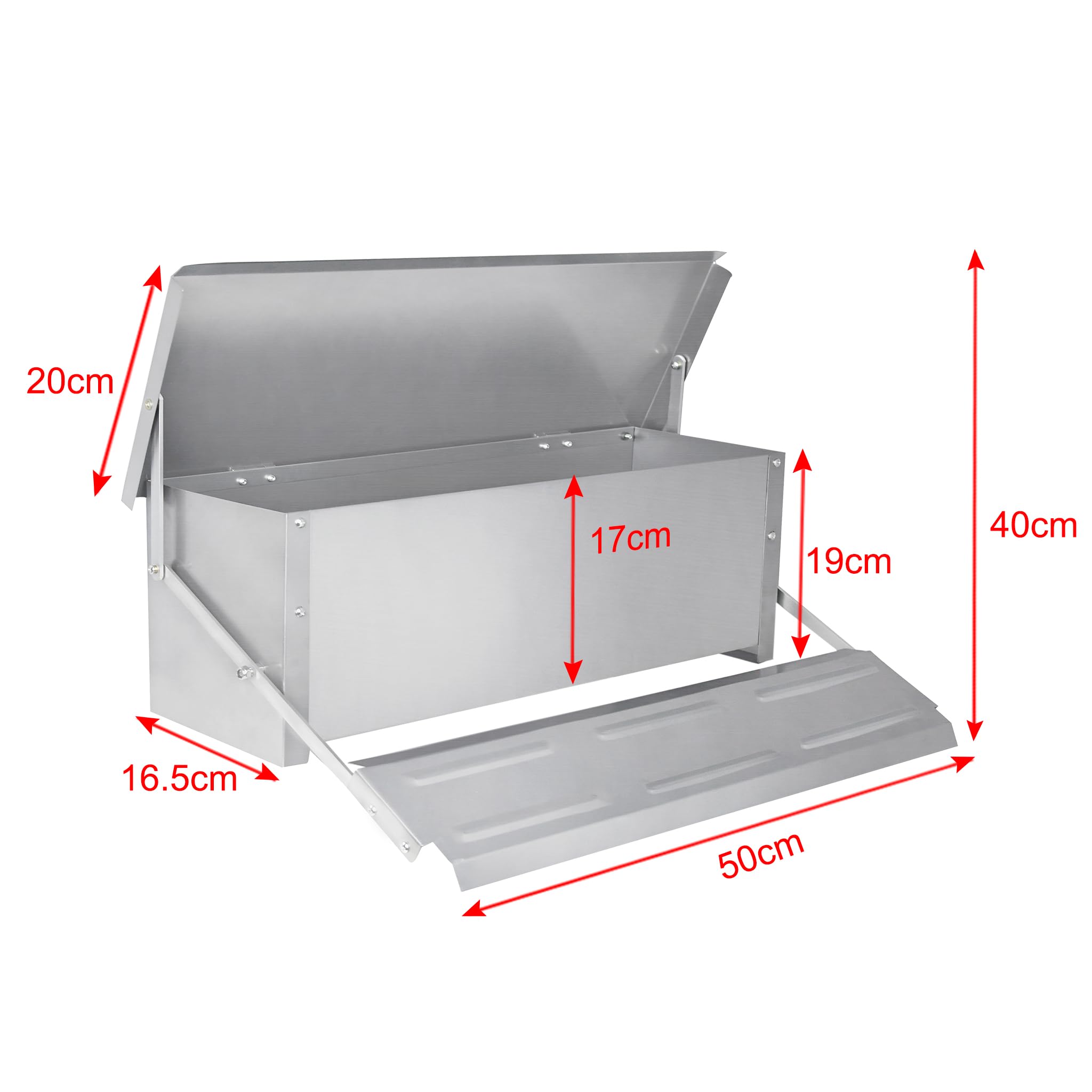LZQ Futterautomat Hühnerfutter Automat 10 kg, Geflügelfutterautomaten Hühnerfutterautomat Aus Aluminium mit Großem Fassungsvermögen,Anti-Nagetier,Wasserdicht Anti-Rost（2 Packung）
