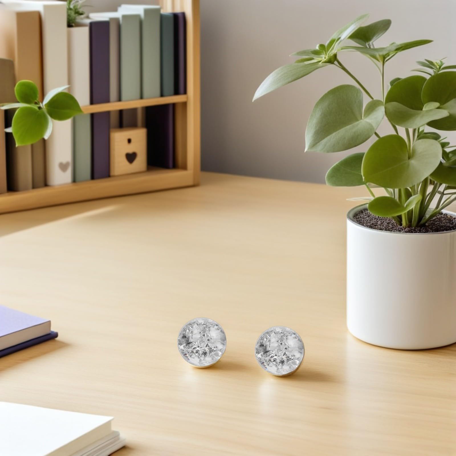 Kristallkugel 2 Stück 3cm Glaskugeln Dekorative Kugeln für Wasserfontänen Ornament und Büro Inklusive Kleiner Glas Skulpturen