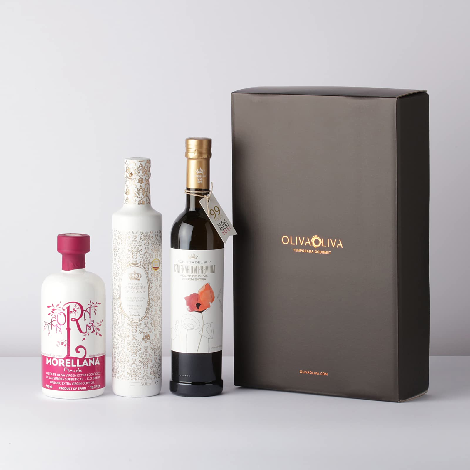 Die besten Nativen Olivenöle Extra der Welt (Der Feinschmecker Magazine Olio Award 2021) - Packung mit 3 Flaschen à 500 ml (Kartonverpackung)