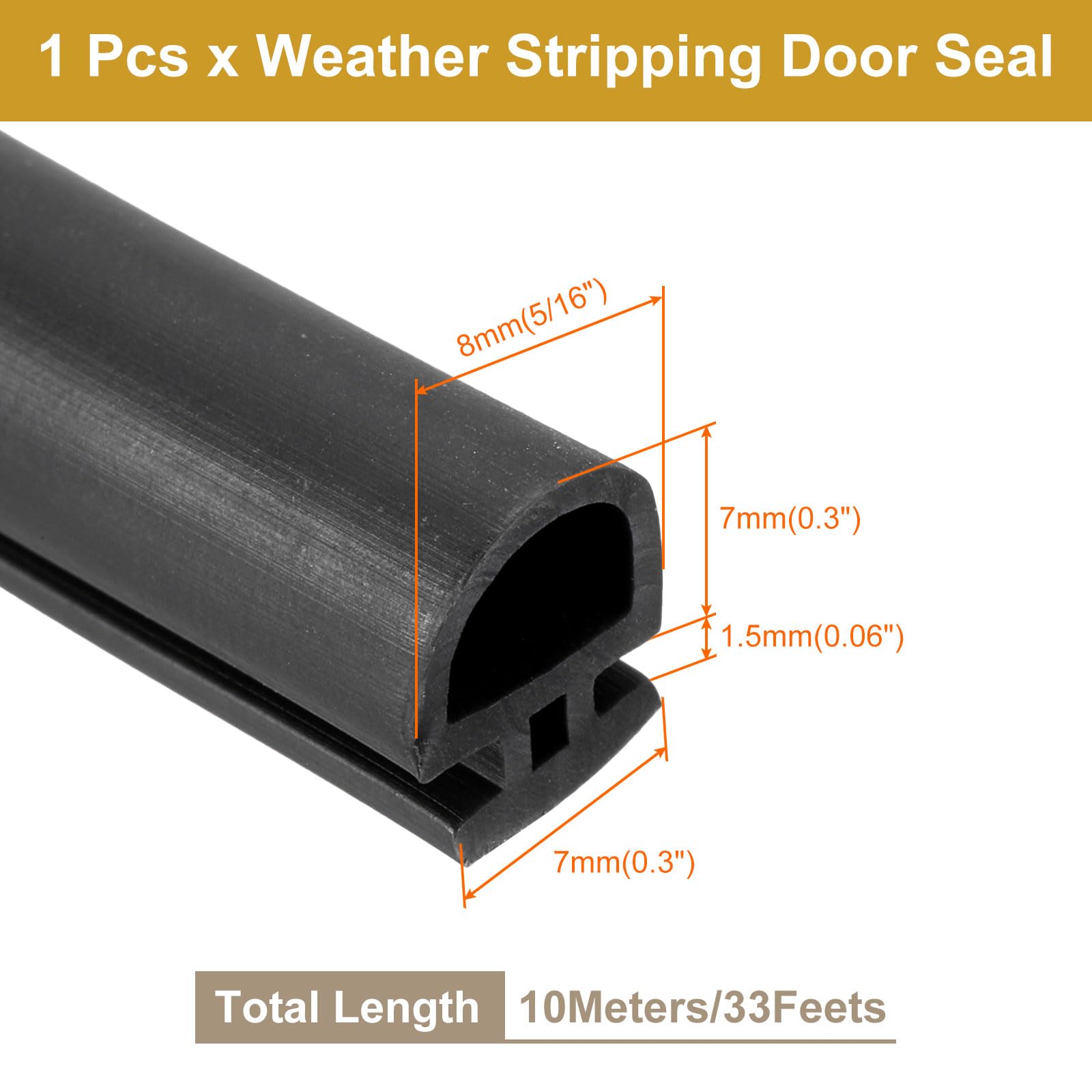PATIKIL Window Weather Stripping Door Seal - Image 2