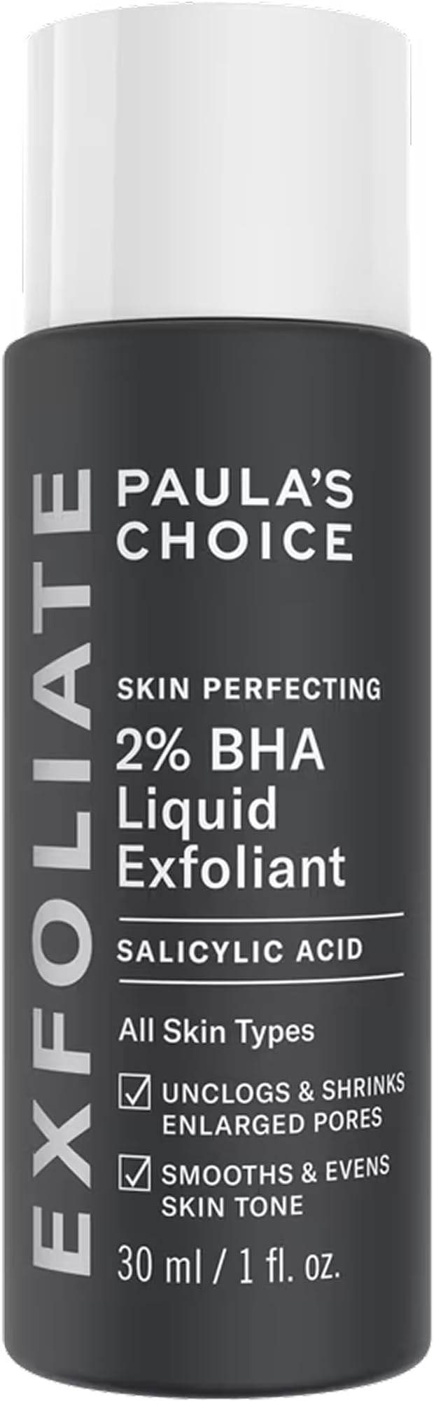 - SKIN PERFECTING 2% BHA Liquid Salicylic Acid Exfoliant-Facial Exfoliant for Blackheads, Enlarged Pores, Wrinkles, Fine Lines- 30 ml Bottle (Travel Size) (22016)