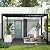 MIRADOR 111DA Louvered Pergola, 10Ft x 13Ft, Double Aluminum Louvers, Full Aluminum Frame, Adjustable Roof, Durable, Charcoal