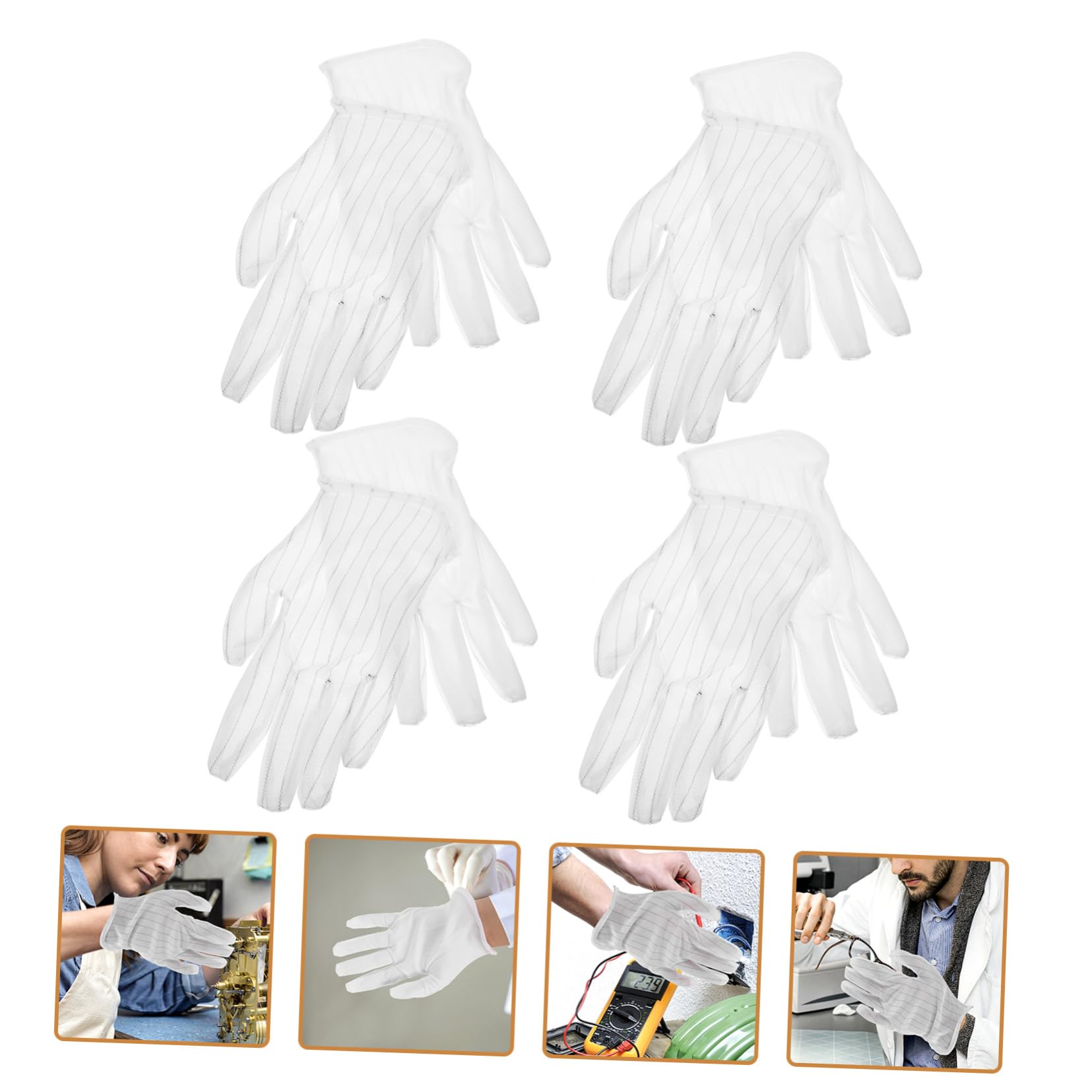 Angoily 50pares Guantes Multipropósito De Antiestática Para Inspección De Joyería y Relojes y Lavables Perfectos Para Limpieza y Trabajo Manual
