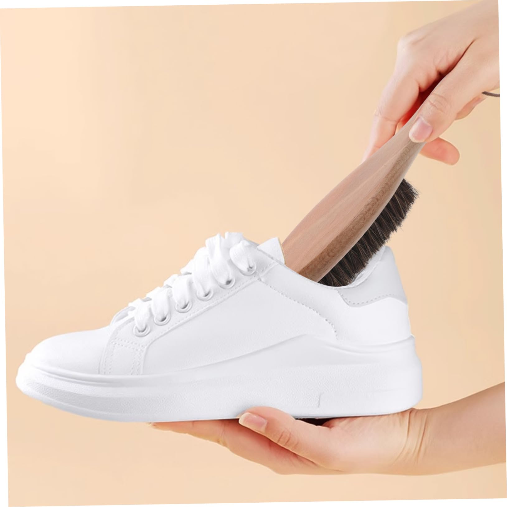 ibasenice 2 Pezzi Spazzola Per Scarpe In Crine Di Cavallo Spazzola Per Scarpe Da Esterno Spazzola Per Scarpe Con Manico Spazzola Per Scarpe Da Ballo Spazzola Per Scarpe Creativa Spazzola