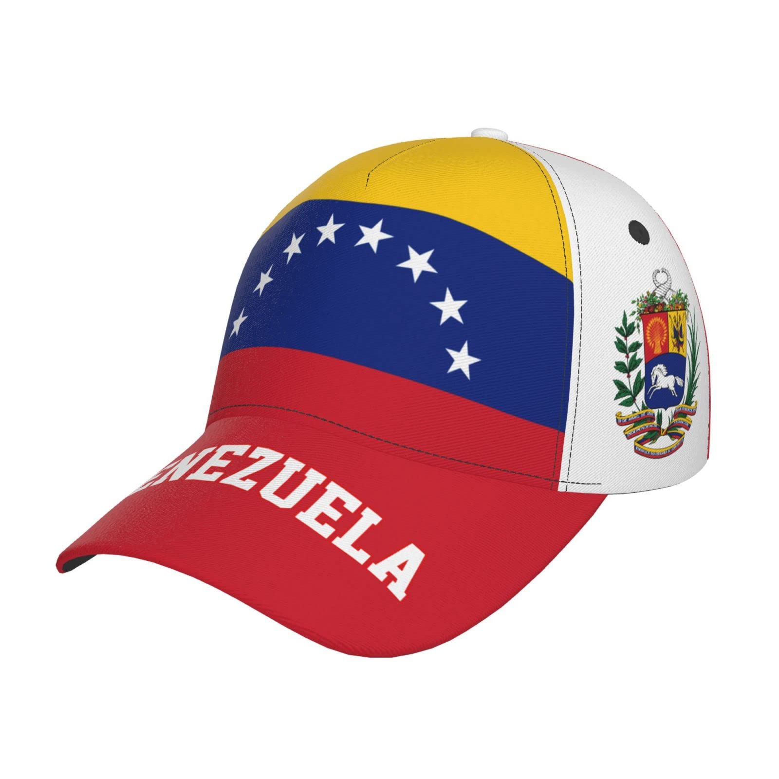 Rfshop Unisex #1483 Venezuela Flag Venezuelians Baseball Cap Full Print Adult Men Hat Patriotism Supporter Soccer Caps Black