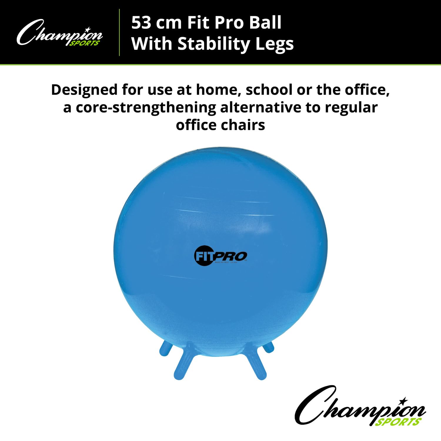Champion Sports FitPro - Palla con gambe di stabilità