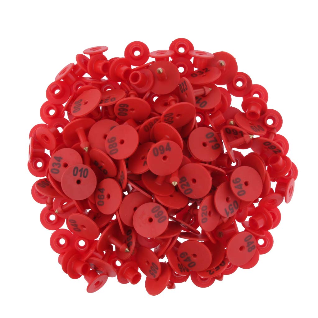 Gazechimp 6-PCS Small Pre Numbered Livestock Ear Tags for Pig