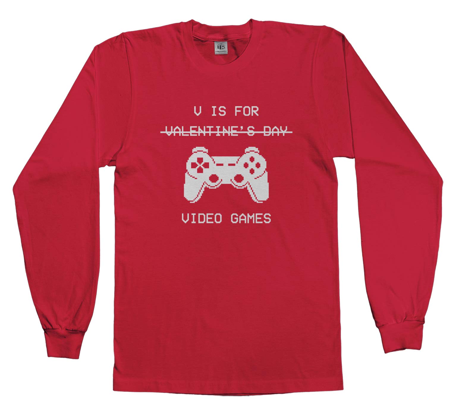 Threadrock Kids V is for Video Games Youth Long Sleeve T-Shirt