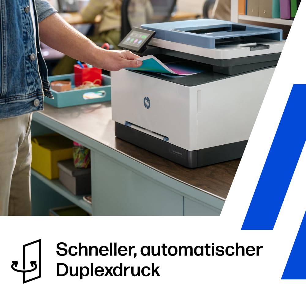 HP Color LaserJet Pro MFP 3302sdwg Multifunktions-Farblaserdrucker, Automatischer beidseitiger Druck, Hohe Druckgeschwindigkeit, Touchscreen, Wi-Fi, Ethernet, USB, Wolf Pro Security