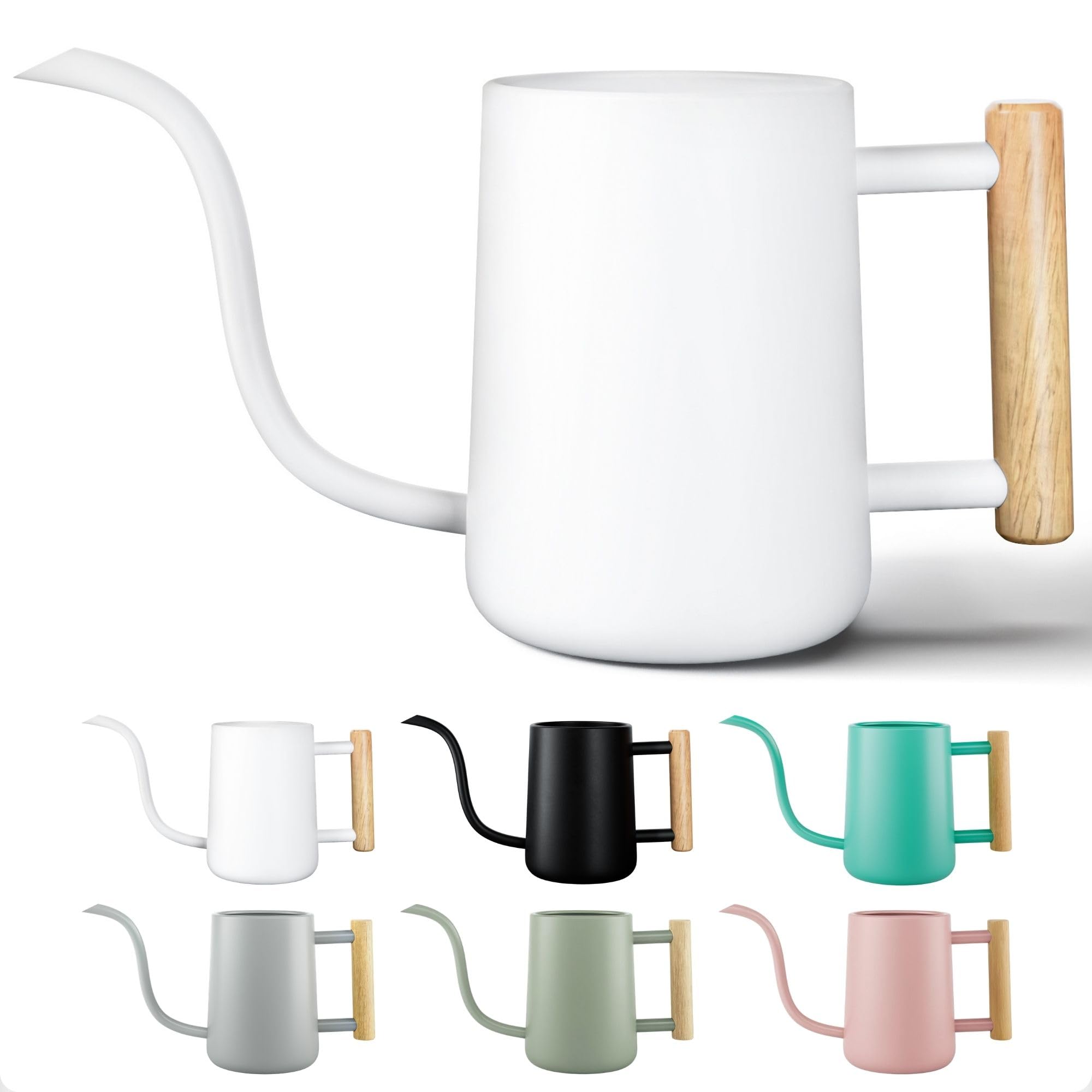 Indoor Watering Can with Long Spout - 35oz White Watering Can for Indoor Plants - Cute Watering Can Indoor - Small Watering Can for Indoor Plants - Indoor Plant Watering Can - Houseplant Watering Can