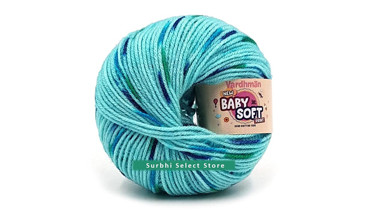 Vardhman Knitting Yarn Baby Soft Print Wool For Knitting, Kids Crochet Yarn Wool For Hand Knitting Art Craft, Knitting Wool Yarn For Scarves Hats And Dresses White (6 Pcs + Multi Color), 25 Gram (B08L85XZLR) Amazon Price History, Amazon Price Tracker