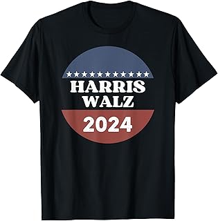 Harris Walz 2024 Election Political Campaign Voter T-Shirt