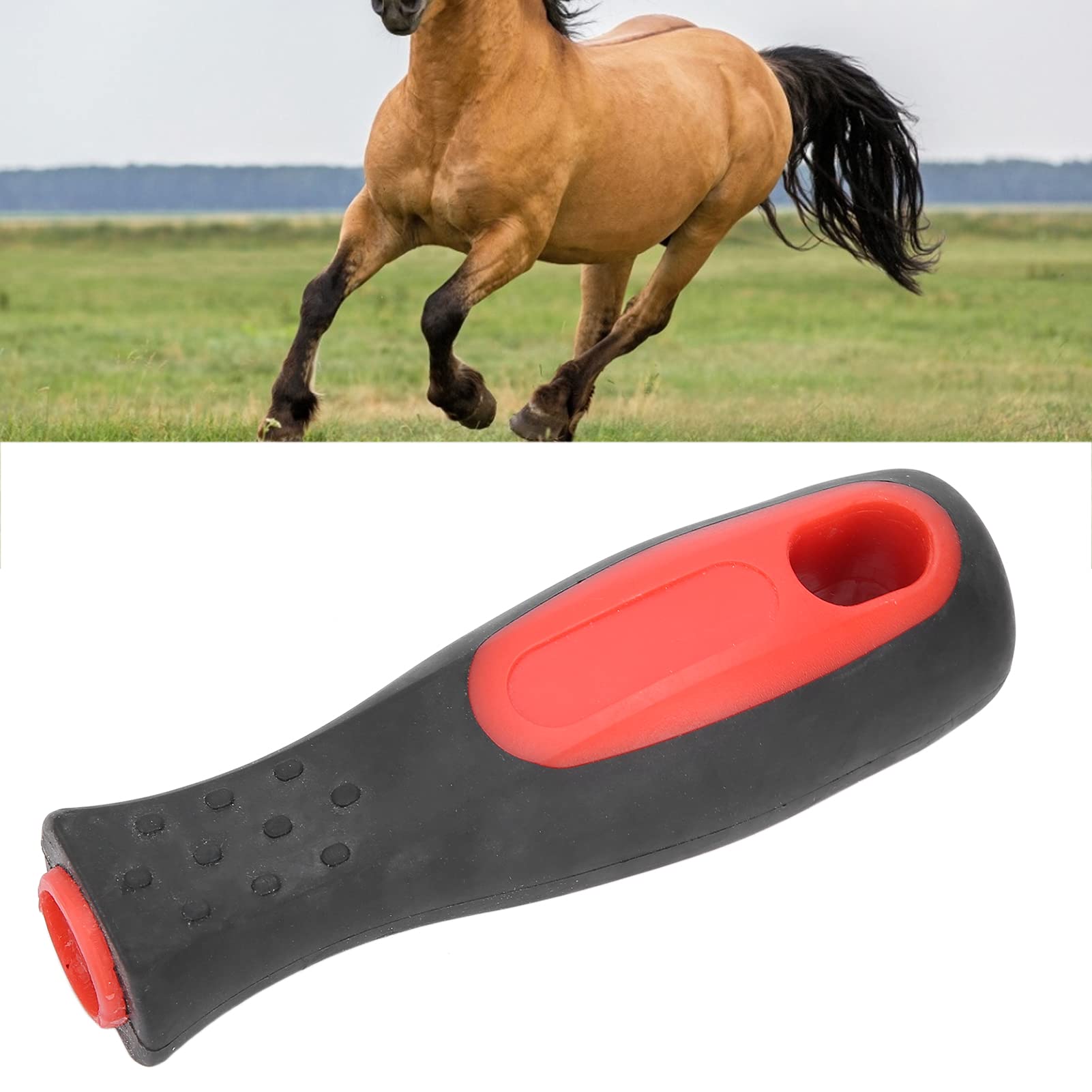 Naroote Steel Rasp Handle, File Replacement Handle File Handle Ergonomic for Horse for Farm, Red
