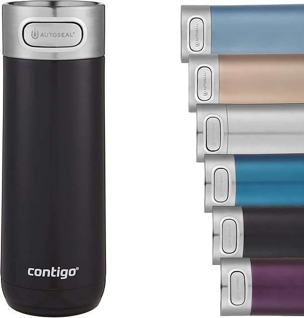 Contigo Luxe Autoseal Travel Mug, Stainless Steel Thermal Mug, Vacuum Flask, Leakproof Tumbler, dishwasher safe, Coffee Mug with BPA Free Easy-Clean Lid, 360 ml