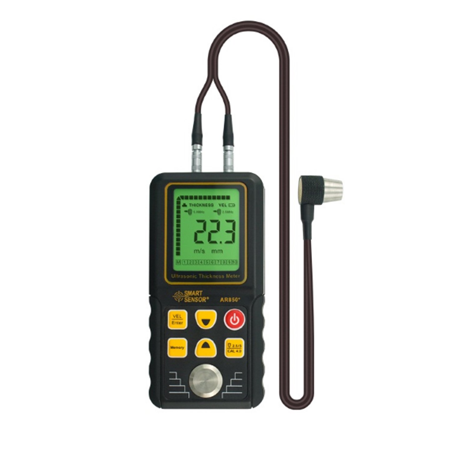 CUDTAPI Portable Digital High Precision Ultrasonic Thickness Gauge AR850 1.2-225mm Digital Wall Meter