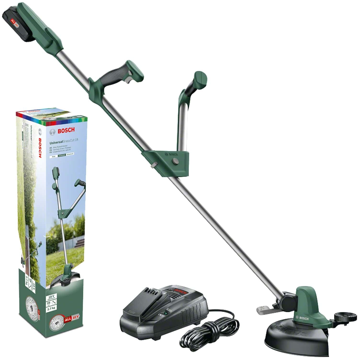 Bosch UniversalGrassCut 18V-260 Akku-Motorsense, 26 cm Schnittbreite, Power-For-All-Akku