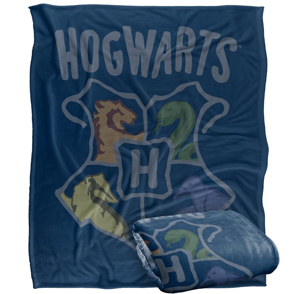 HARRY POTTER Blanket, 152 x 127 cm The Hogwarts School Silky Touch Super Soft Throw Blanket
