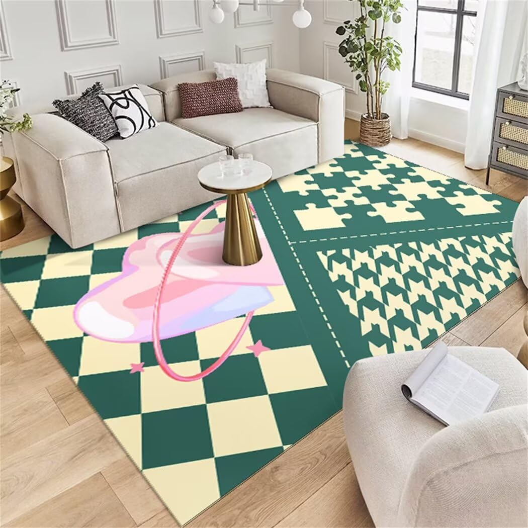 Tapis décoratif de salon anti-poussière respectueux de l'environnement