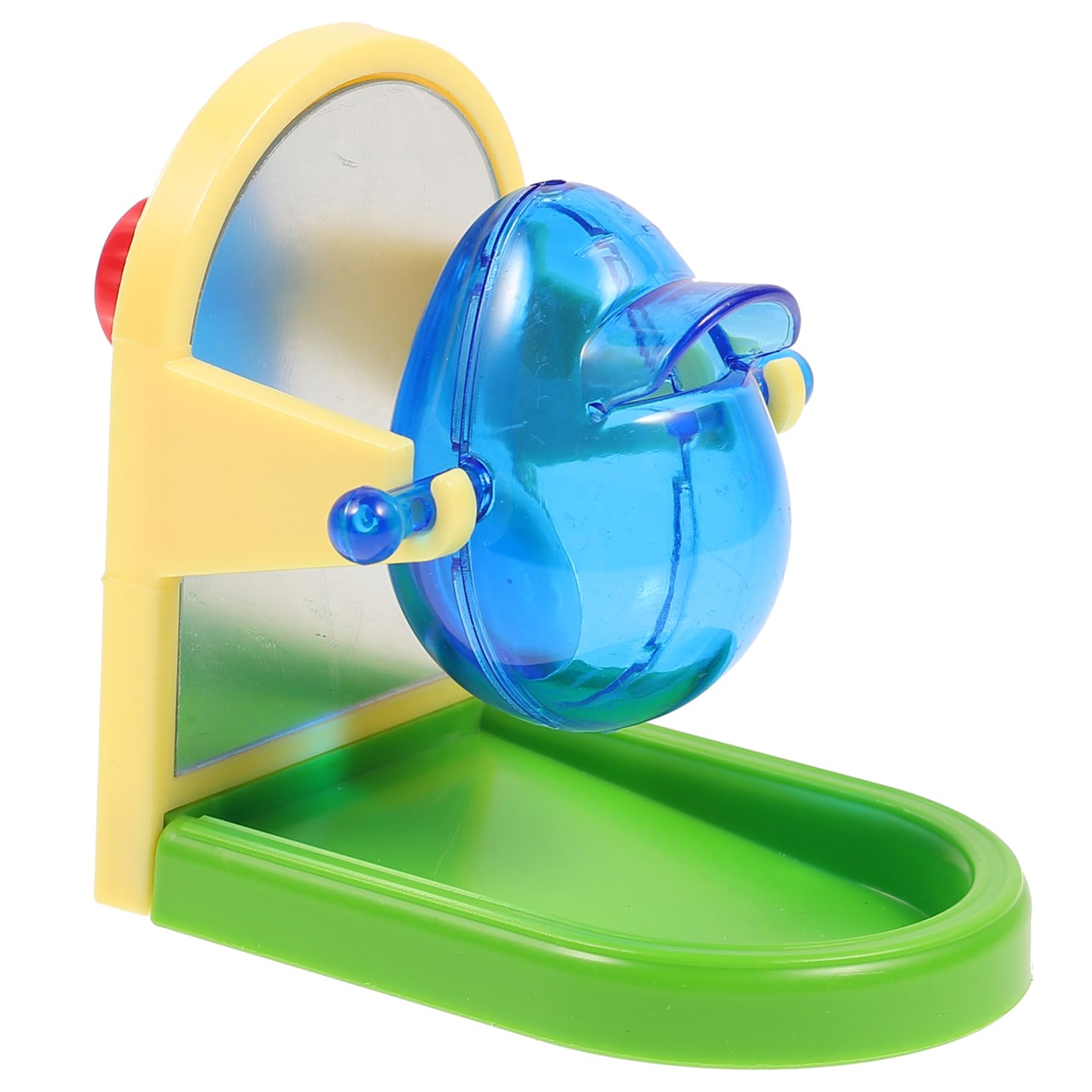 ibasenice Juguete Divertido para Loros Color Aleatorio Diseño Simple Dispensador de Comida, Material Metal y Plástico para Entrenamiento y Entretenimiento de Pájaros