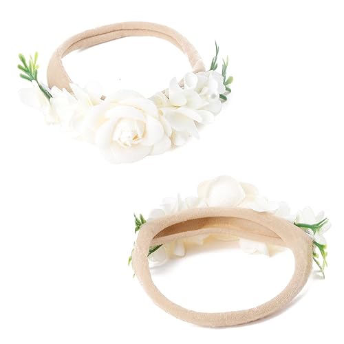 Miniatura 9 de Diademas elásticas de flores de nailon para bebé, 3 piezas, accesorios para el cabello, regalo para bebés recién nacidos (TU-HDJ-3PCS)