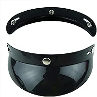 Vista 4 de Casco de Motocicleta con Visera de Pico para Casco de Cara Abierta 34, Casco Retro de Motocicleta y Casco Medio, Protección Solar