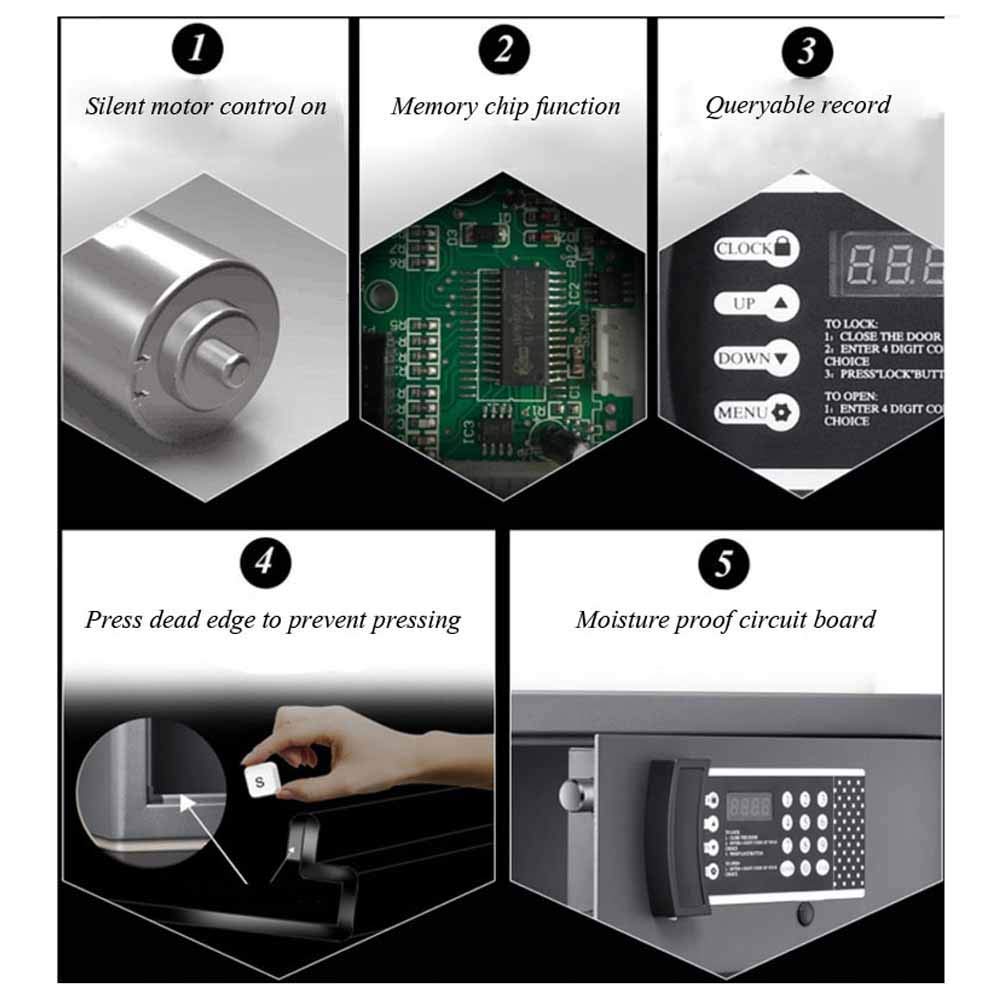 Cassaforte di Sicurezza, Cassette portavalori per Ufficio Cassetta di Sicurezza Cassaforte dell'hotel Casa Piccola cassaforte Password Elettronica Mini cassaforte antifurto in Acciaio Cassef