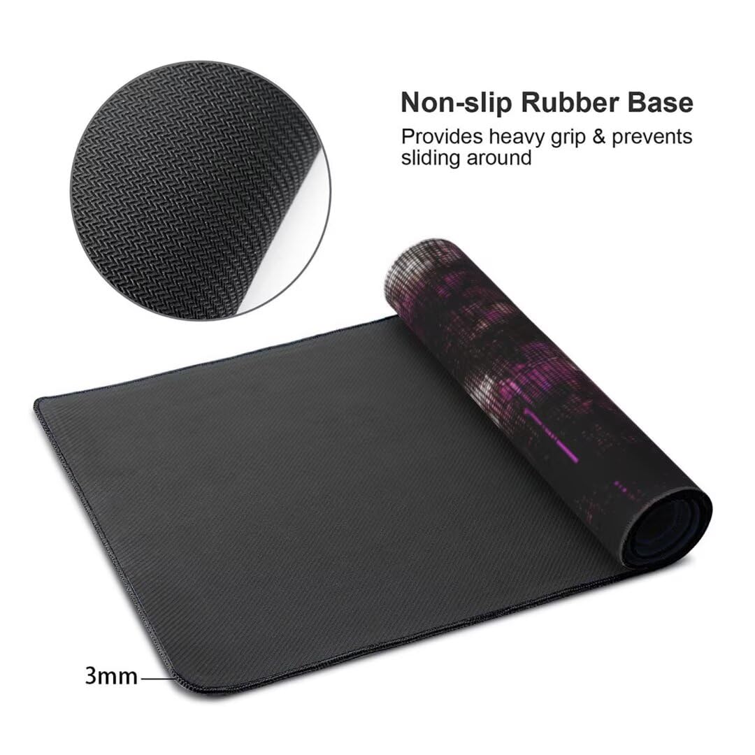 Alfombrilla de ratón 1400x600x3 MM, Alfombrilla Ratón XXL Extendida de Gran Tamaño con Bordes Cosidos, Base de Goma Antideslizante Almohadilla para Teclado, Mujeres Africanas S-3575