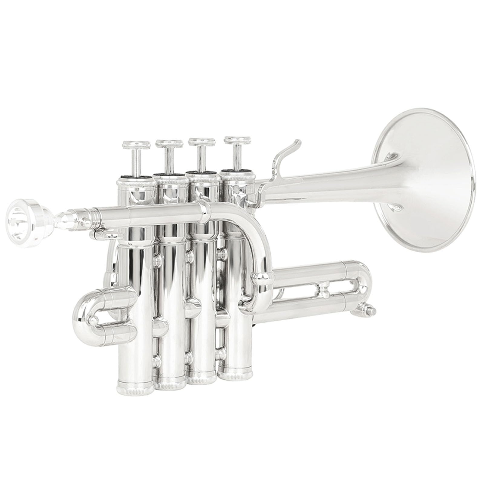 Standard Trompeten Set, Taschentrompete, Messing Musikinstrument mit Mundstück, Handschuhen, Reinigungstuchetui für Studentenhandschuhe