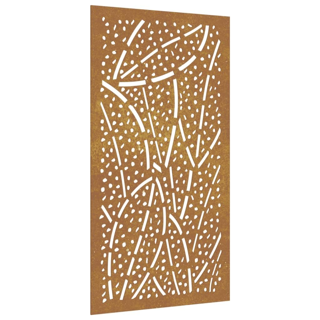 Gecheer Decorazione Muro da Giardino 105x55 cm Foglia Acciaio Corten P1875