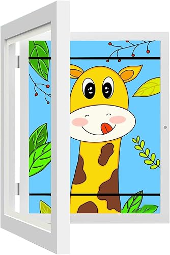 RchSLK Marcos de arte para niños, intercambiables de 8.5 x 11 pulgadas, apertura frontal, marcos de proyectos de arte para niños, marco de