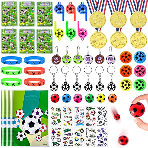 FORMIZON Football Anniversaire Cadeau, 68 Pièces Kit de Fête Football, Balles Rebondissantes Porte Clés Football…