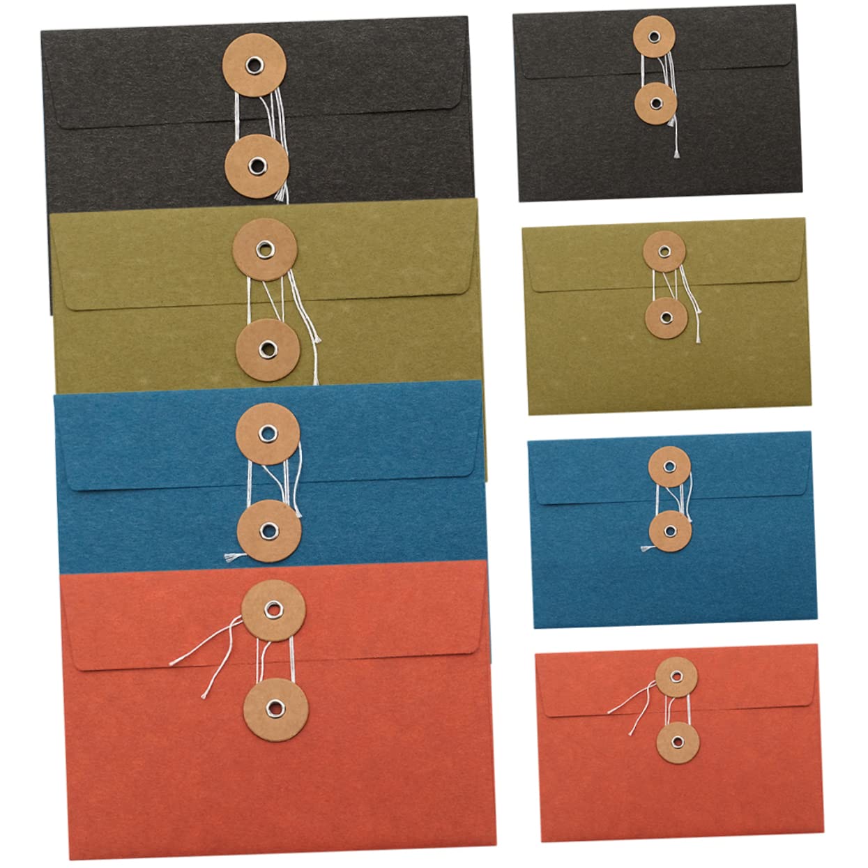 TEHAUX Lot De 4 Pochettes En Papier Multifonctions Pour Courrier De Rangement Pour Dossiers D'étudiants Utilisation Bureau 8 Pièces X 4