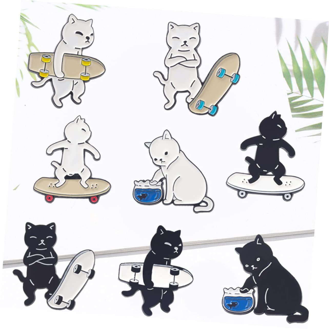 SOIMISS Spilla gatto e nero spilla da bavero animale di gioielli per gatti distintivi perno di abbigliamento spilli per zaini spilla smaltata gatto spille gioielli lega